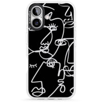 Abstract Line Art Clear Black