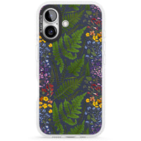 Busy Floral And Fern Design Navy