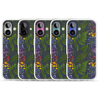 Busy Floral And Fern Design Navy