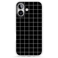Minimalist Grid Pattern Black