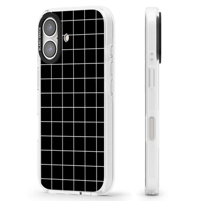 Minimalist Grid Pattern Black