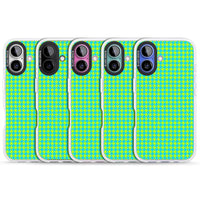 Neon Lime & Turquoise Houndstooth