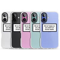 Heureux sur les réseaux sociaux