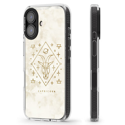 Motif du zodiaque Capricorne en or