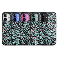 Leopardenmuster in Pastellblau und Rosa