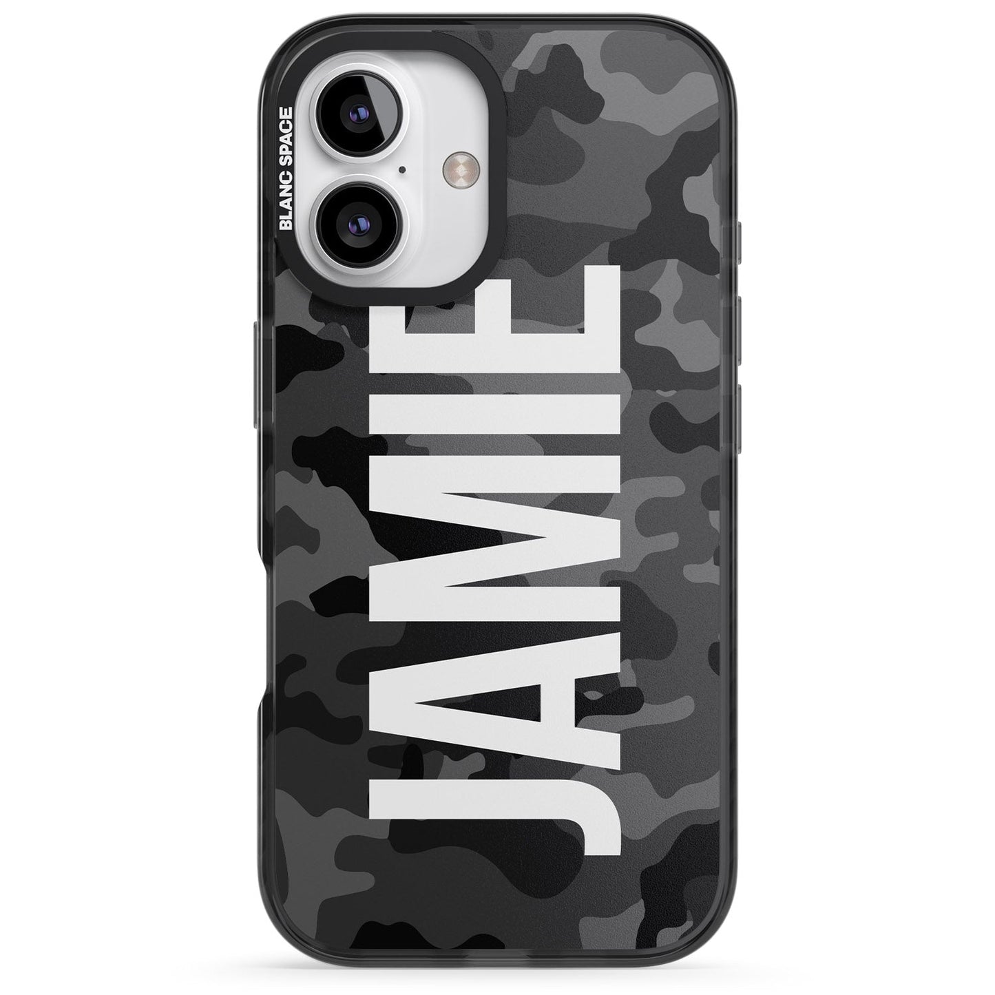 Personalised Black Camo Name Vertical