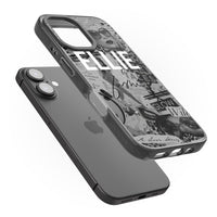 Personalisierte Vintage-Collage in Graustufen