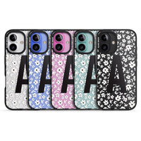 Initiale en gras personnalisée et florale