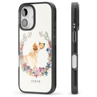 Personalised Yellow Labrador Floral Portrait