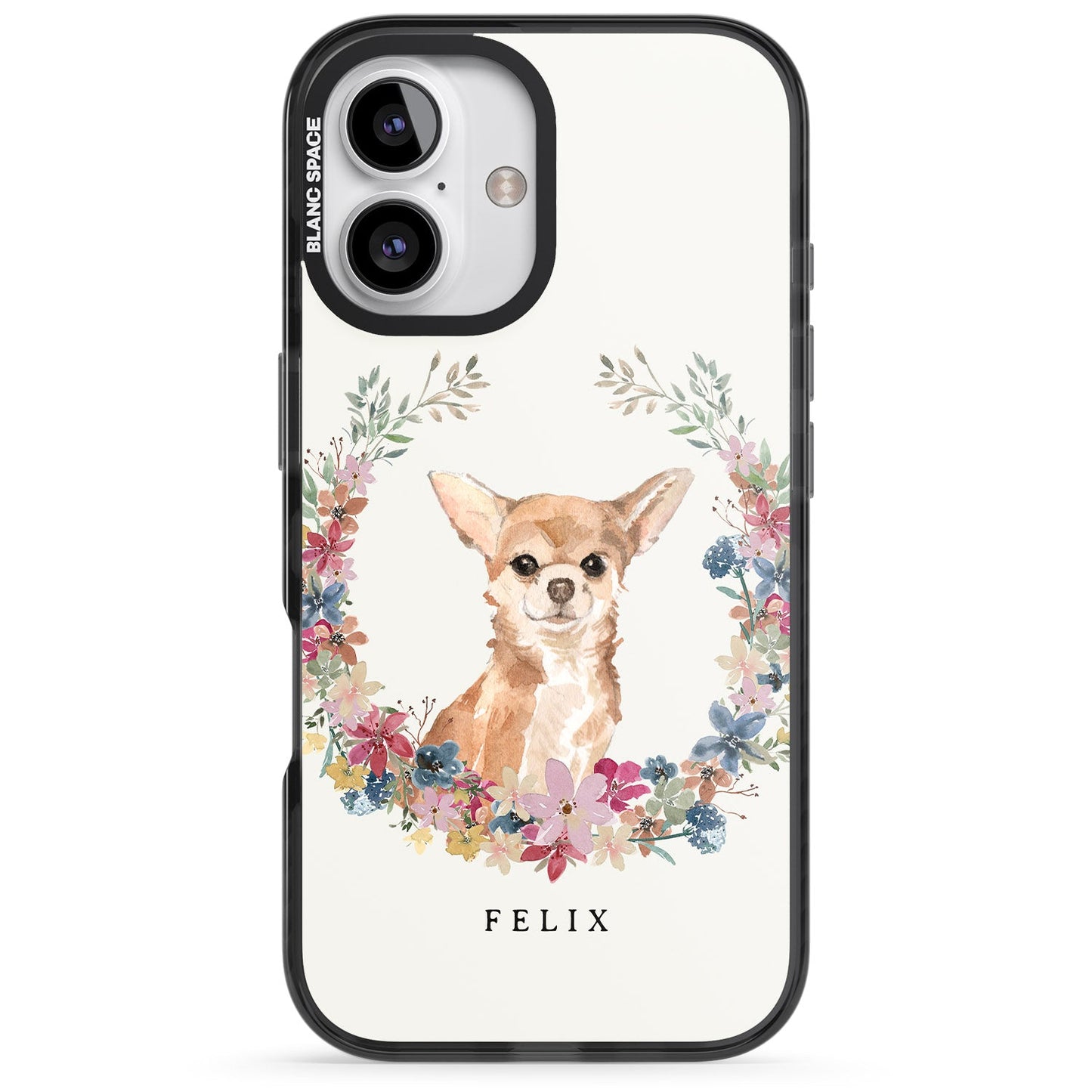 Personalised Chihuahua Floral Portrait