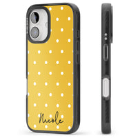 Personalised Yellow Polka Dot