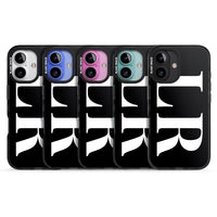 Lettres blanches et noires personnalisées