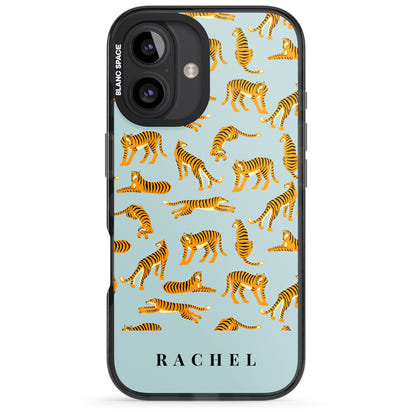 Personalised Turquoise Tiger Pattern