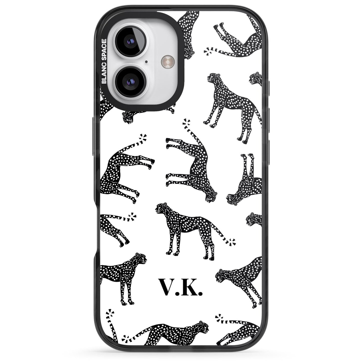 Personalised Black & White Cheetah Pattern