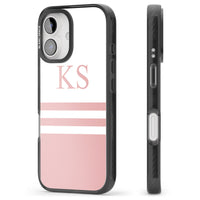 Personalised Pink Stripes & Initials