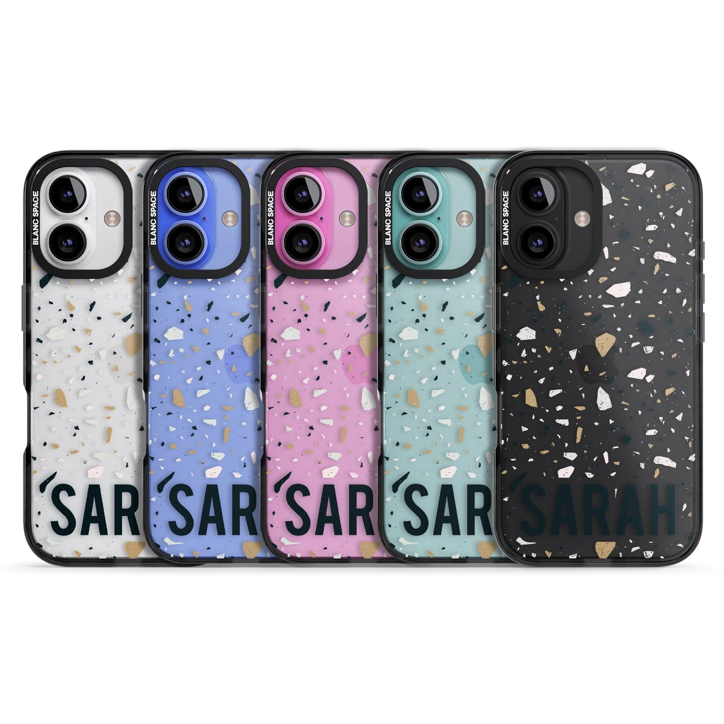 Personalised Terrazzo Blue, Pink, Brown