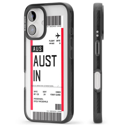 Personalised Austin Boarding Pass