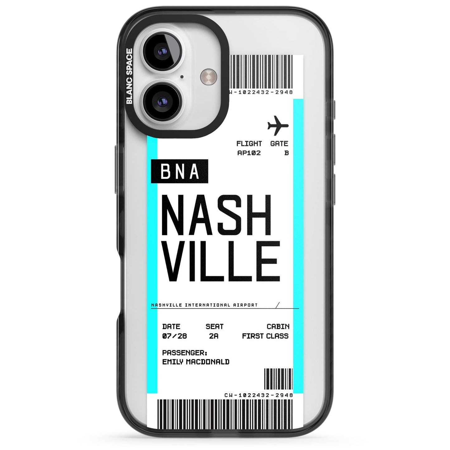Carte d'embarquement personnalisée pour Nashville