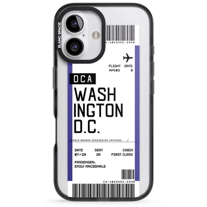 Personalised Washington D.C. Boarding Pass