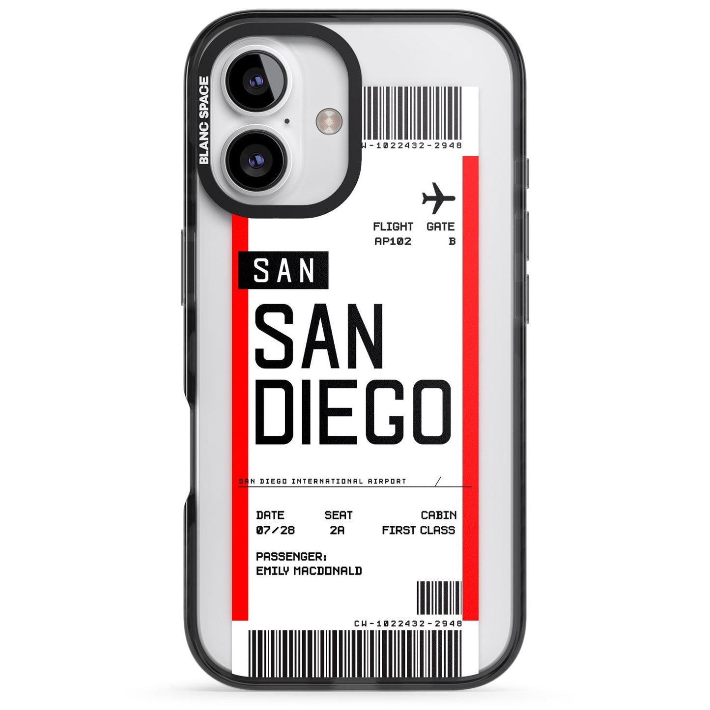 Personalised San Diego Boarding Pass