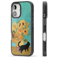 Cat with Van Gogh's Sunflowers