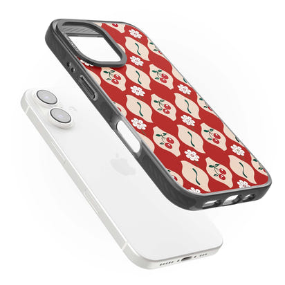 Vintage Cherry Diamond Pattern