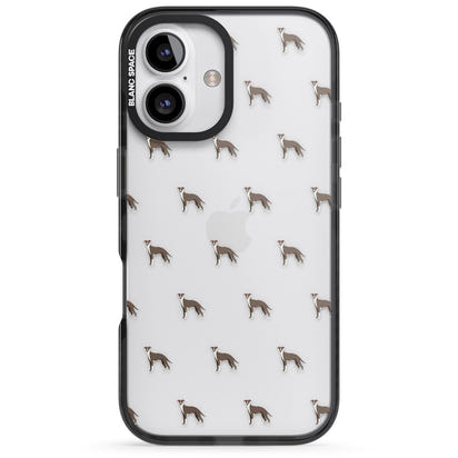 Motif de chien whippet transparent