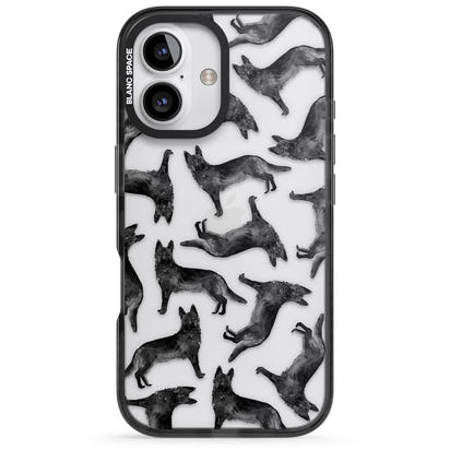 German Shepherd Pattern Black