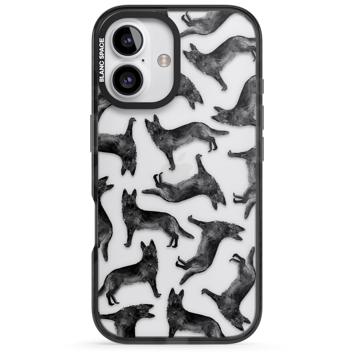German Shepherd Pattern Black