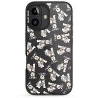 Aquarellzeichnung eines Zwergschnauzers