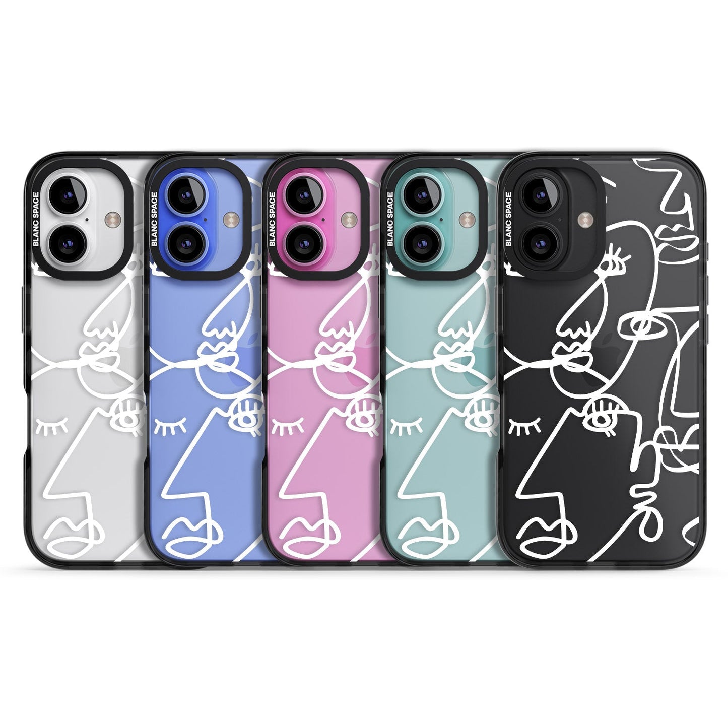 Abstract Line Art White Clear