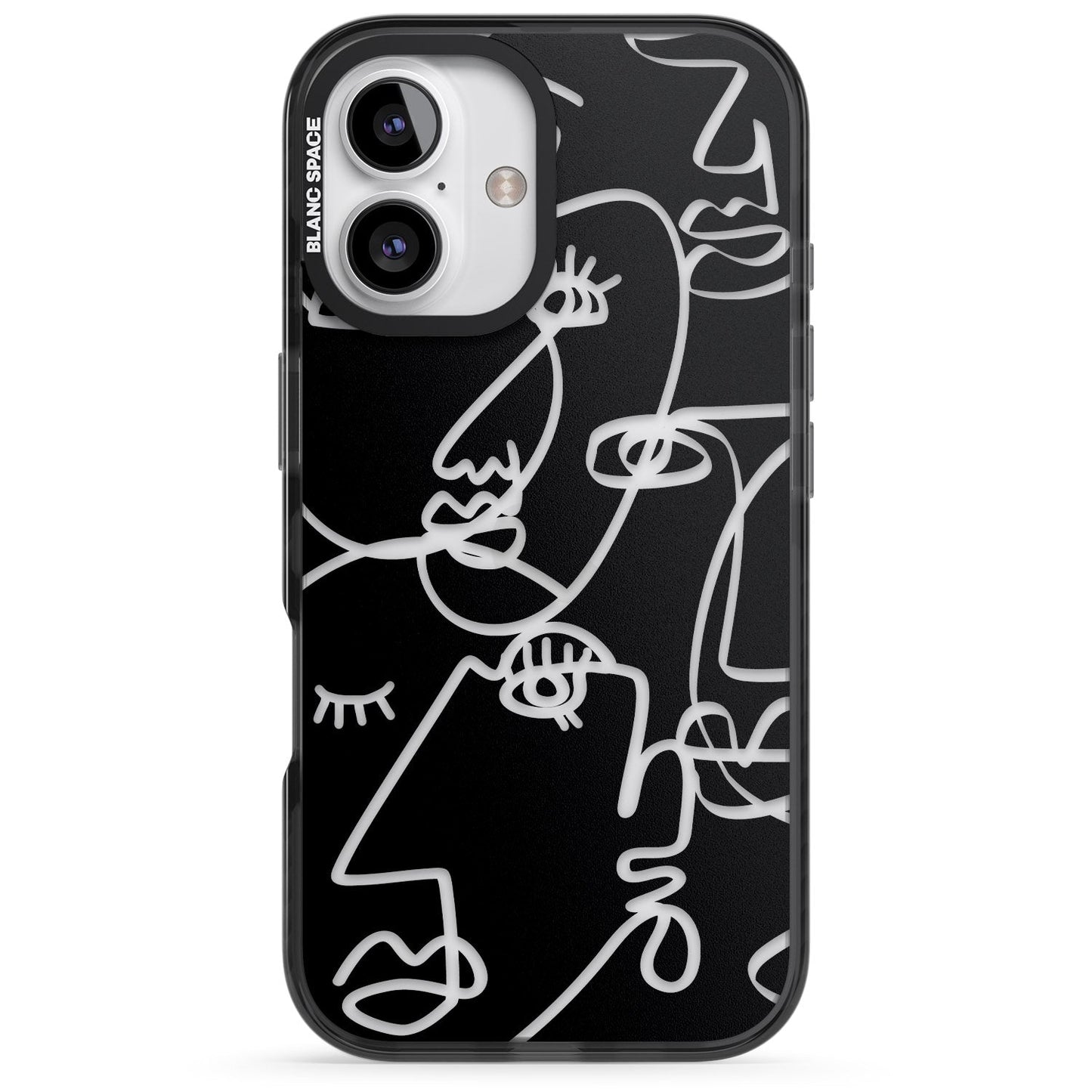 Abstract Line Art Clear Black
