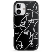 Abstract Line Art Clear Black