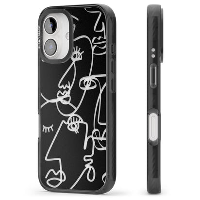 Abstract Line Art Clear Black
