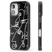 Abstract Line Art Clear Black