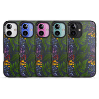 Busy Floral And Fern Design Navy