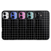 Minimalist Grid Pattern Black