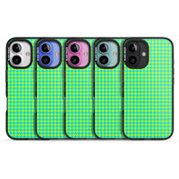 Neon Lime & Turquoise Houndstooth