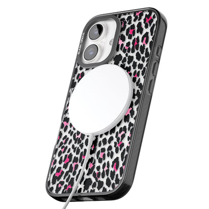 Personalised Clear Pink Leopard Monogram