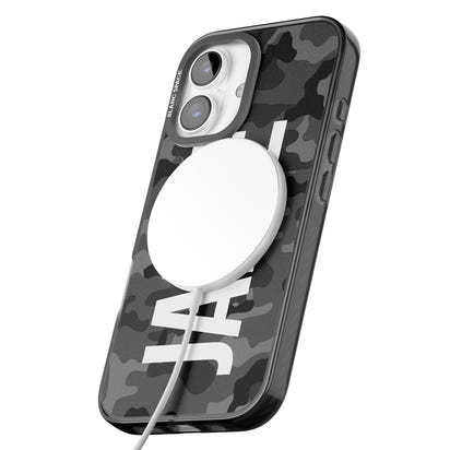 Personalised Black Camo Name Vertical