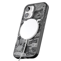 Personalisierte Vintage-Collage in Graustufen