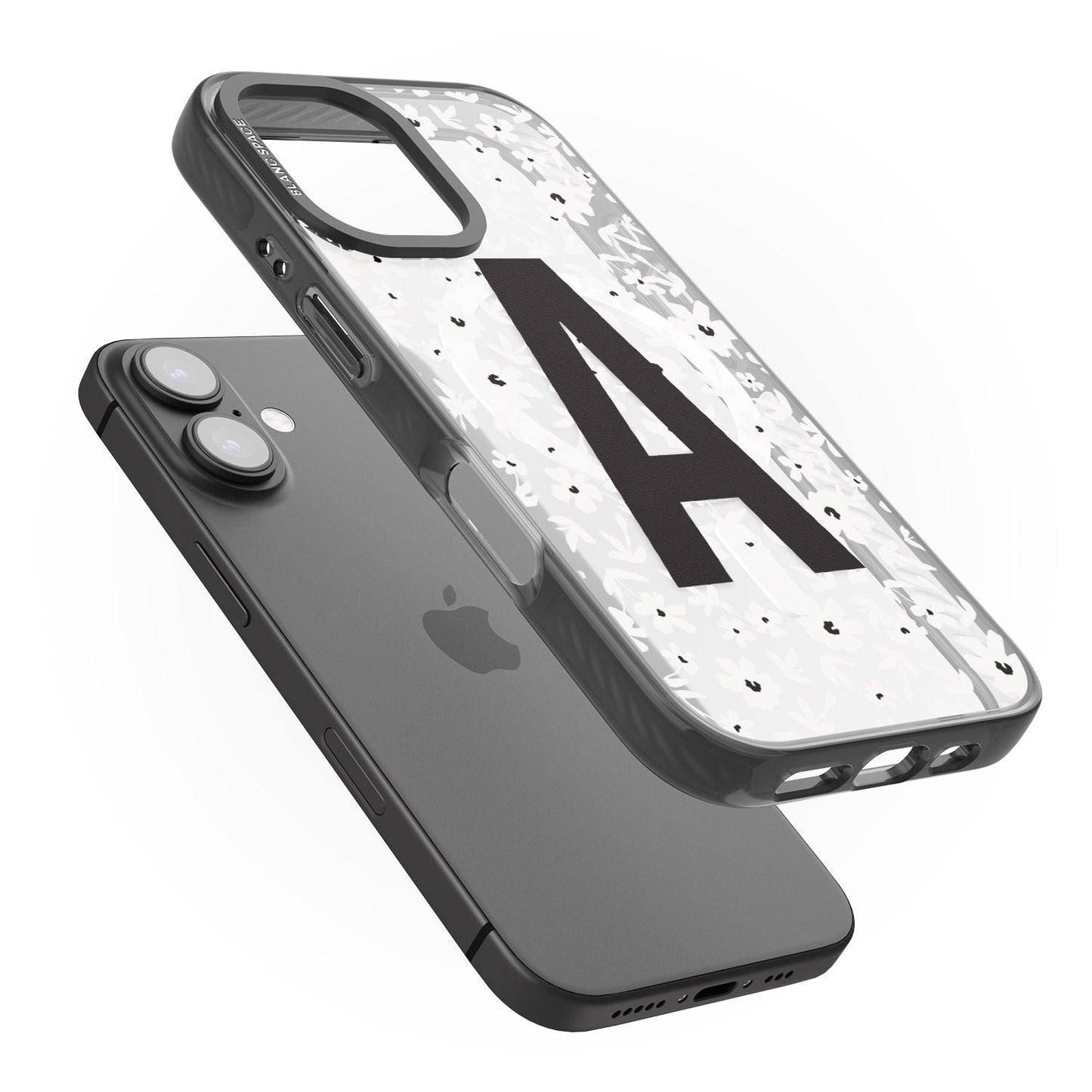 Initiale en gras personnalisée et florale