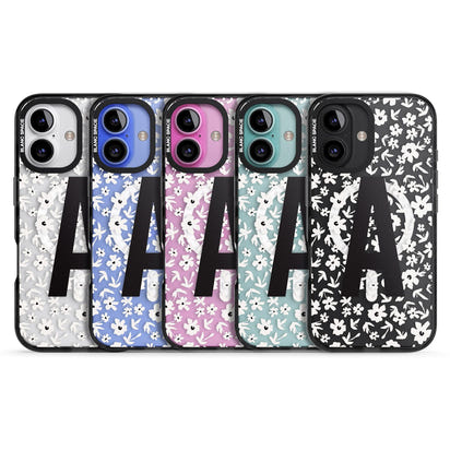 Initiale en gras personnalisée et florale