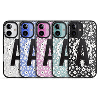 Initiale en gras personnalisée et florale