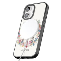 Personalised Australian Shepherd Floral Portrait