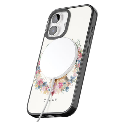 Personalised Yorkshire Terrier Floral Portrait