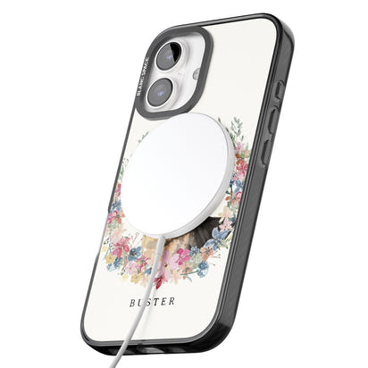 Personalised German Shepherd Floral Portrait