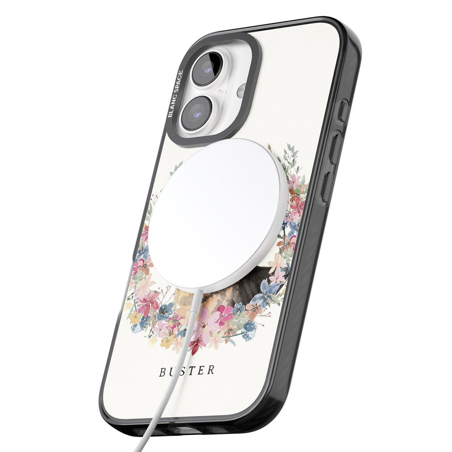 Personalised German Shepherd Floral Portrait