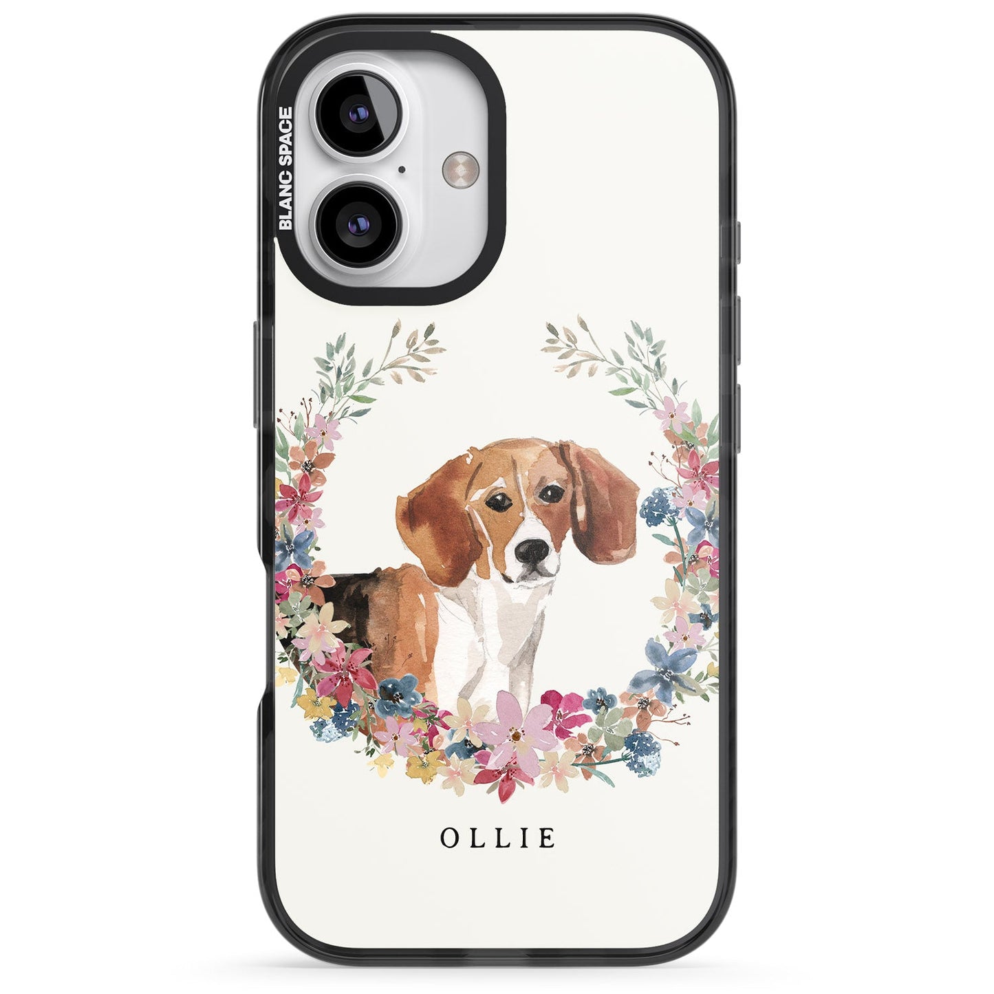 Personalised Beagle Floral Portrait