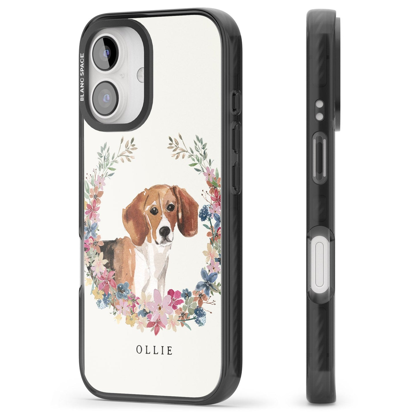 Personalised Beagle Floral Portrait